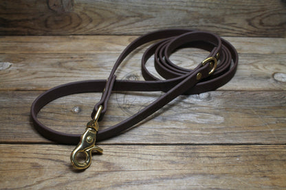 Dark Chocolate Brown Biothane Dog Leash - Regular 16mm (5/8") width