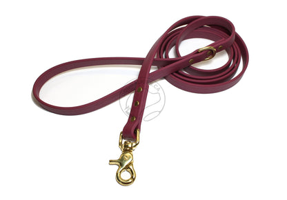 Wine Merlot Biothane Dog Leash - Regular 16mm (5/8") width