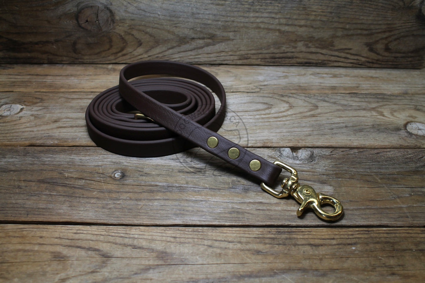 Dark Chocolate Brown Biothane Dog Leash - Regular 16mm (5/8") width