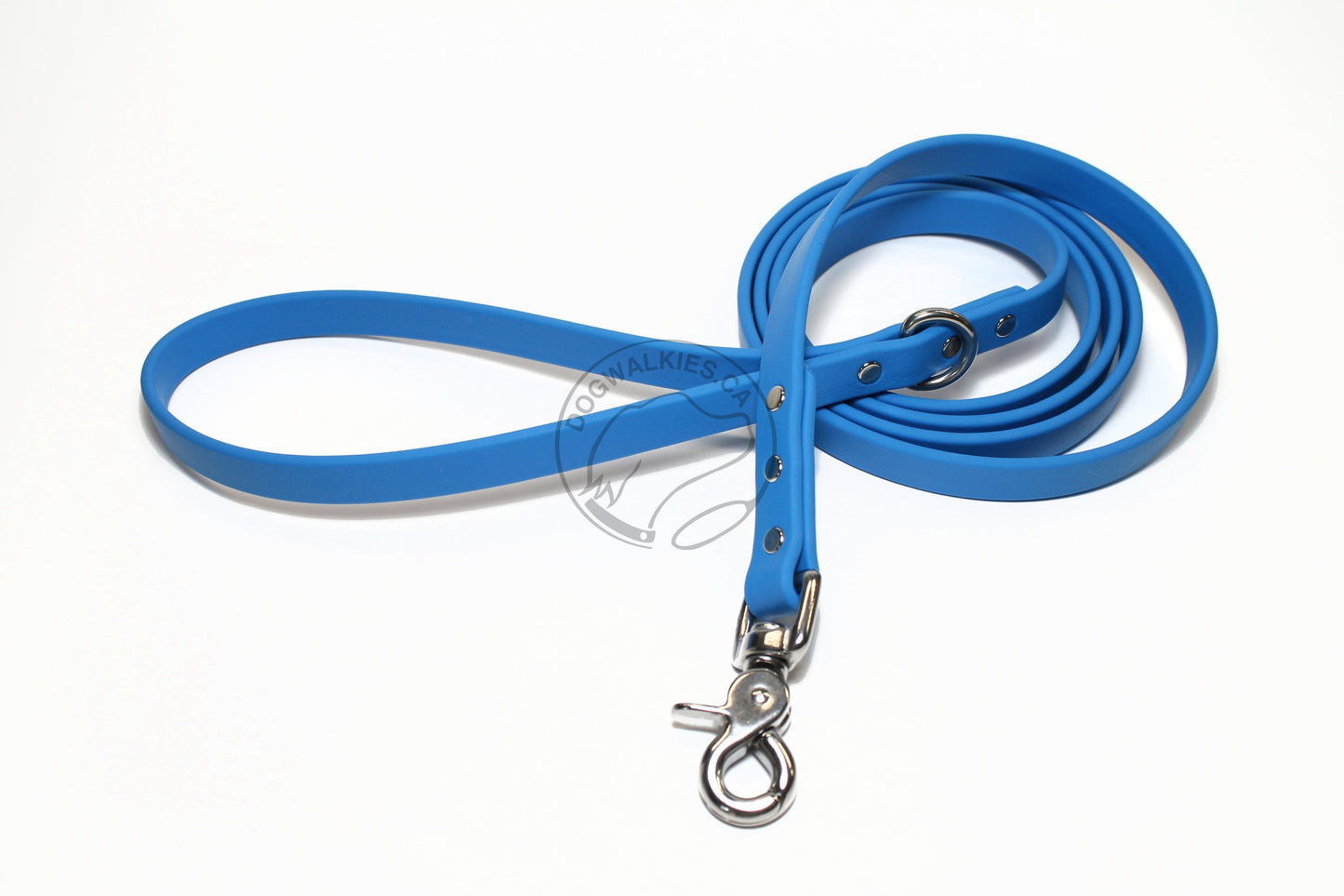 Caribbean Blue Biothane Dog Leash - Regular 16mm (5/8") width