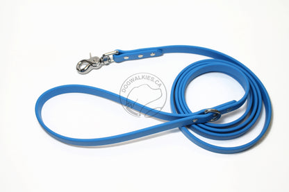 Caribbean Blue Biothane Dog Leash - Regular 16mm (5/8") width