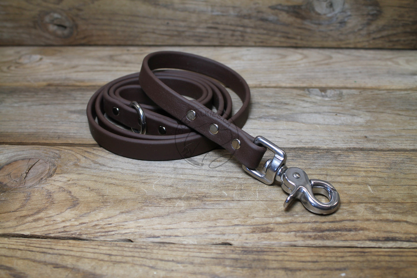Dark Chocolate Brown Biothane Dog Leash - Regular 16mm (5/8") width