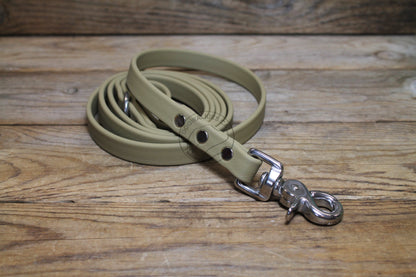 Sahara Tan Biothane Dog Leash - Regular 16mm (5/8") width