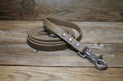Coyote Tan Biothane Dog Leash - Regular 16mm (5/8") width