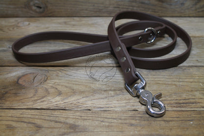 Dark Chocolate Brown Biothane Dog Leash - Regular 16mm (5/8") width