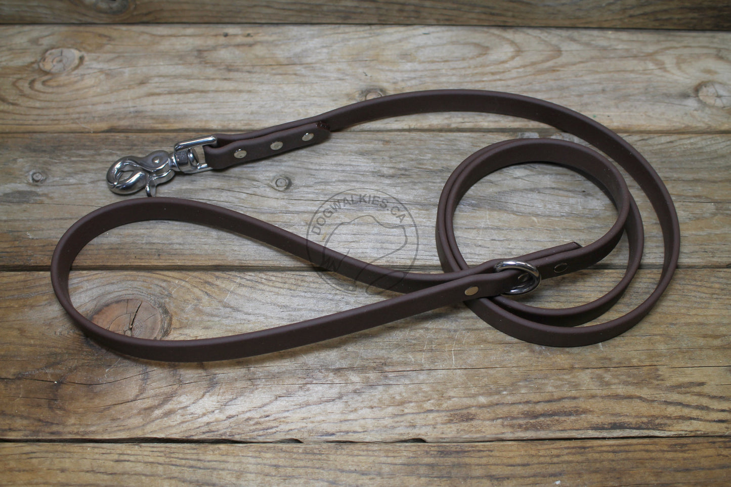 Dark Chocolate Brown Biothane Dog Leash - Regular 16mm (5/8") width