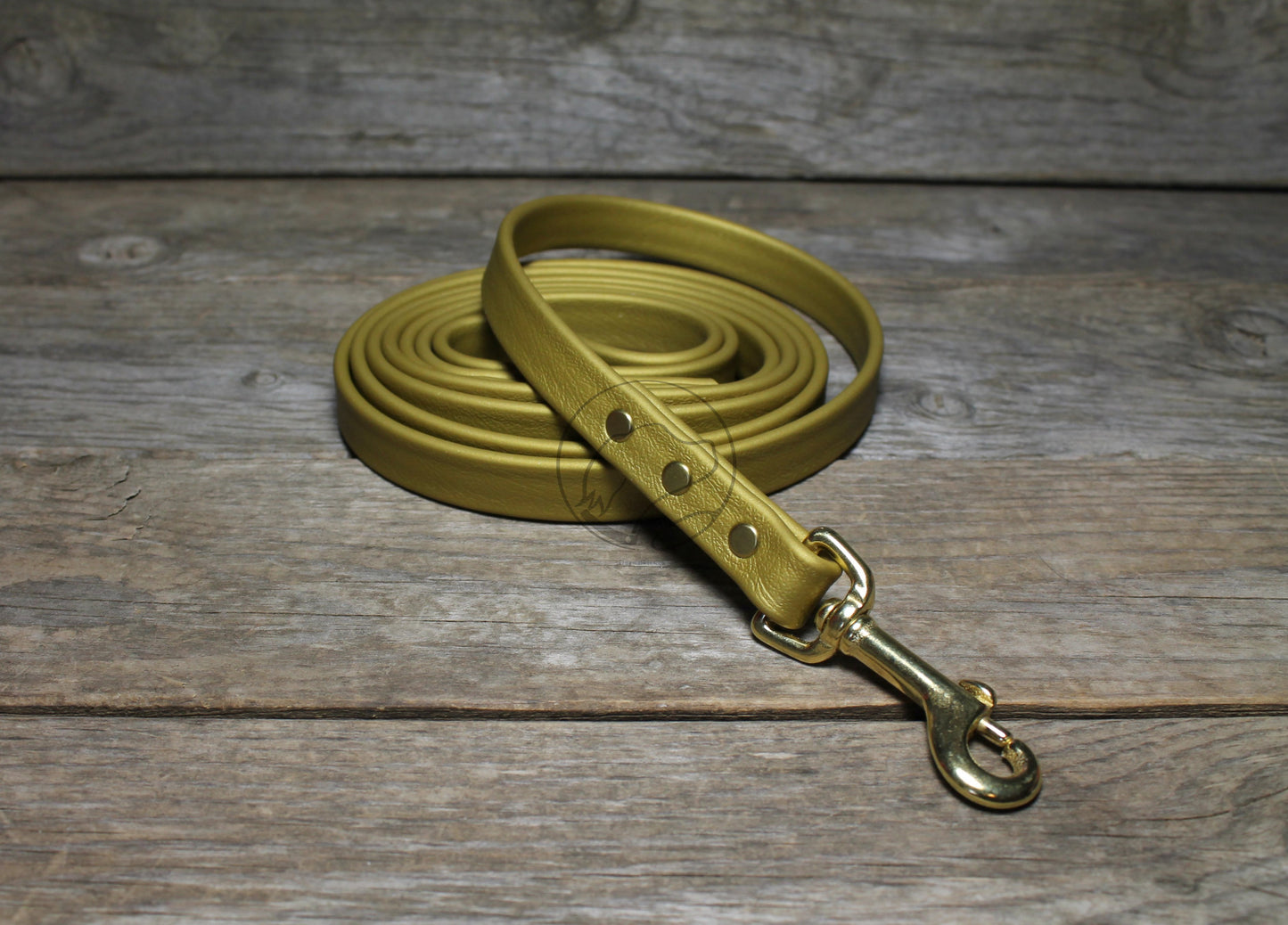 Gold Biothane Dog Leash - Regular 16mm (5/8") width