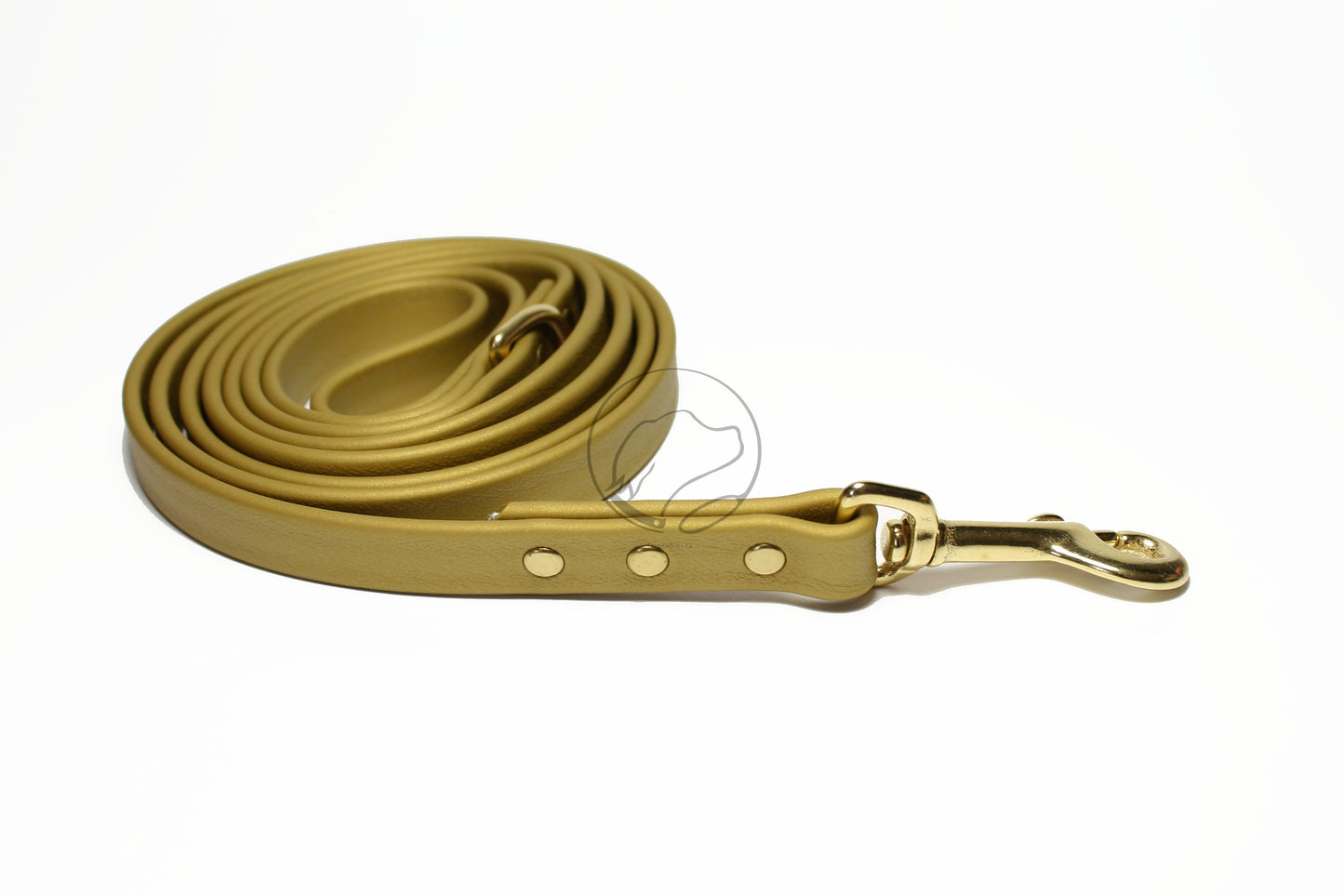 Gold Biothane Dog Leash - Regular 16mm (5/8") width