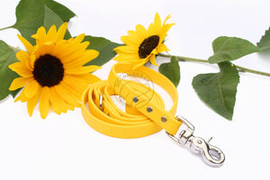 Sunflower Yellow Biothane Dog Leash