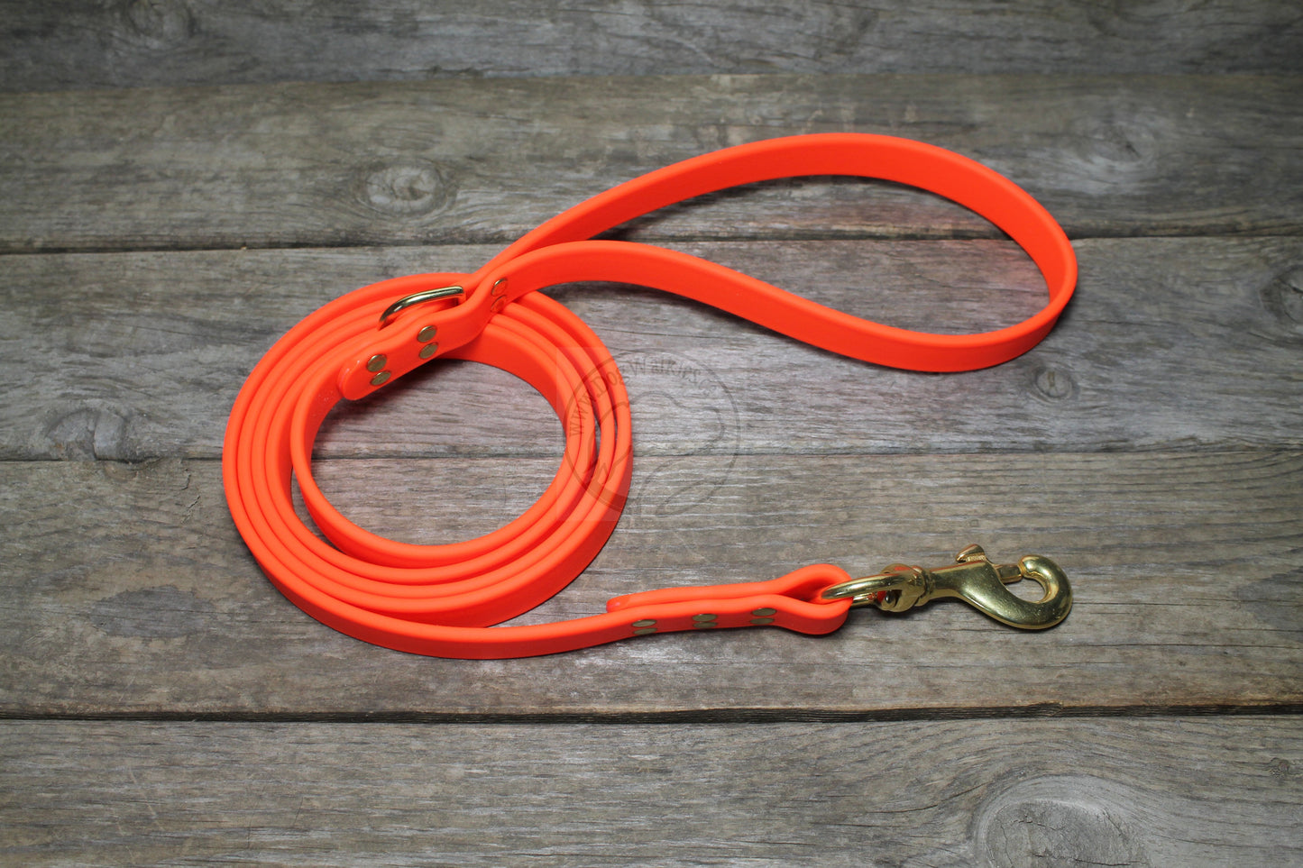 Neon Blaze Orange Biothane Large Dog Leash