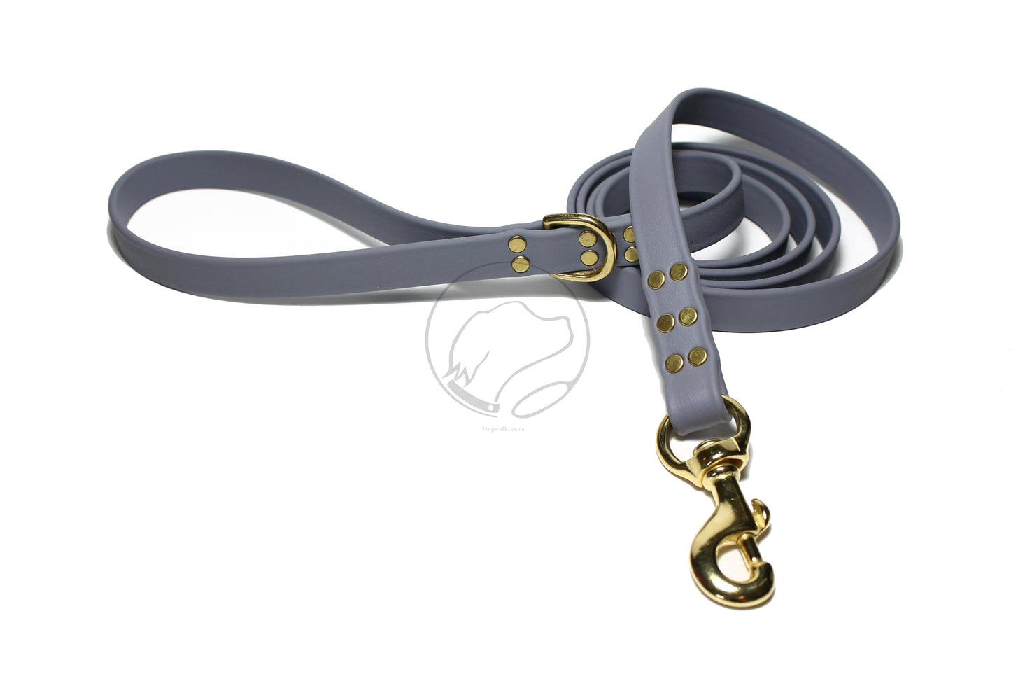 Stormy Gray or Grey Biothane Large Dog Leash