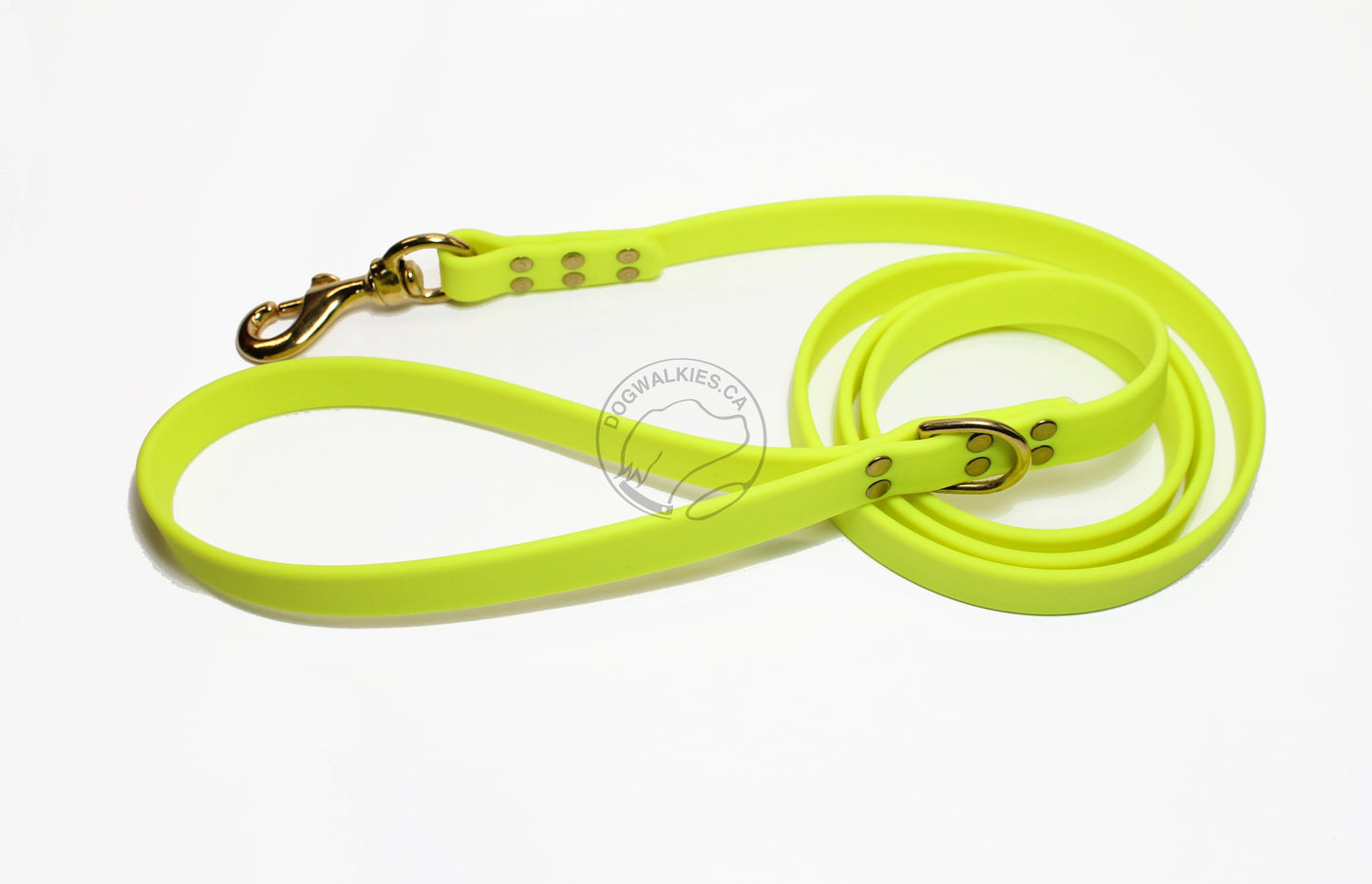 Neon Yellow Biothane Large Dog Leash