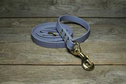 Stormy Gray or Grey Biothane Large Dog Leash