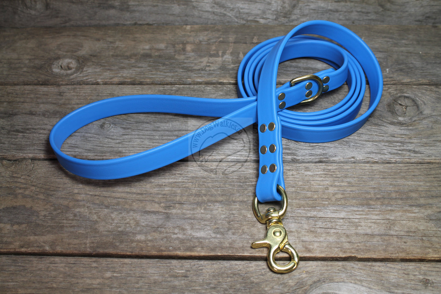 Caribbean Blue Biothane Large Dog Leash