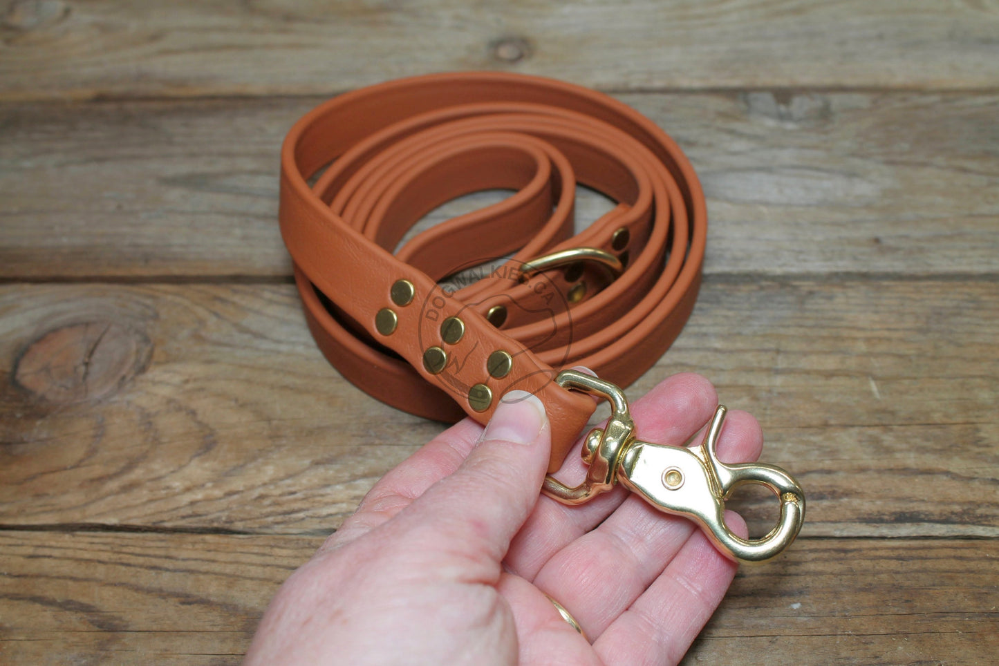 Caramel Brown Biothane Large Dog Leash