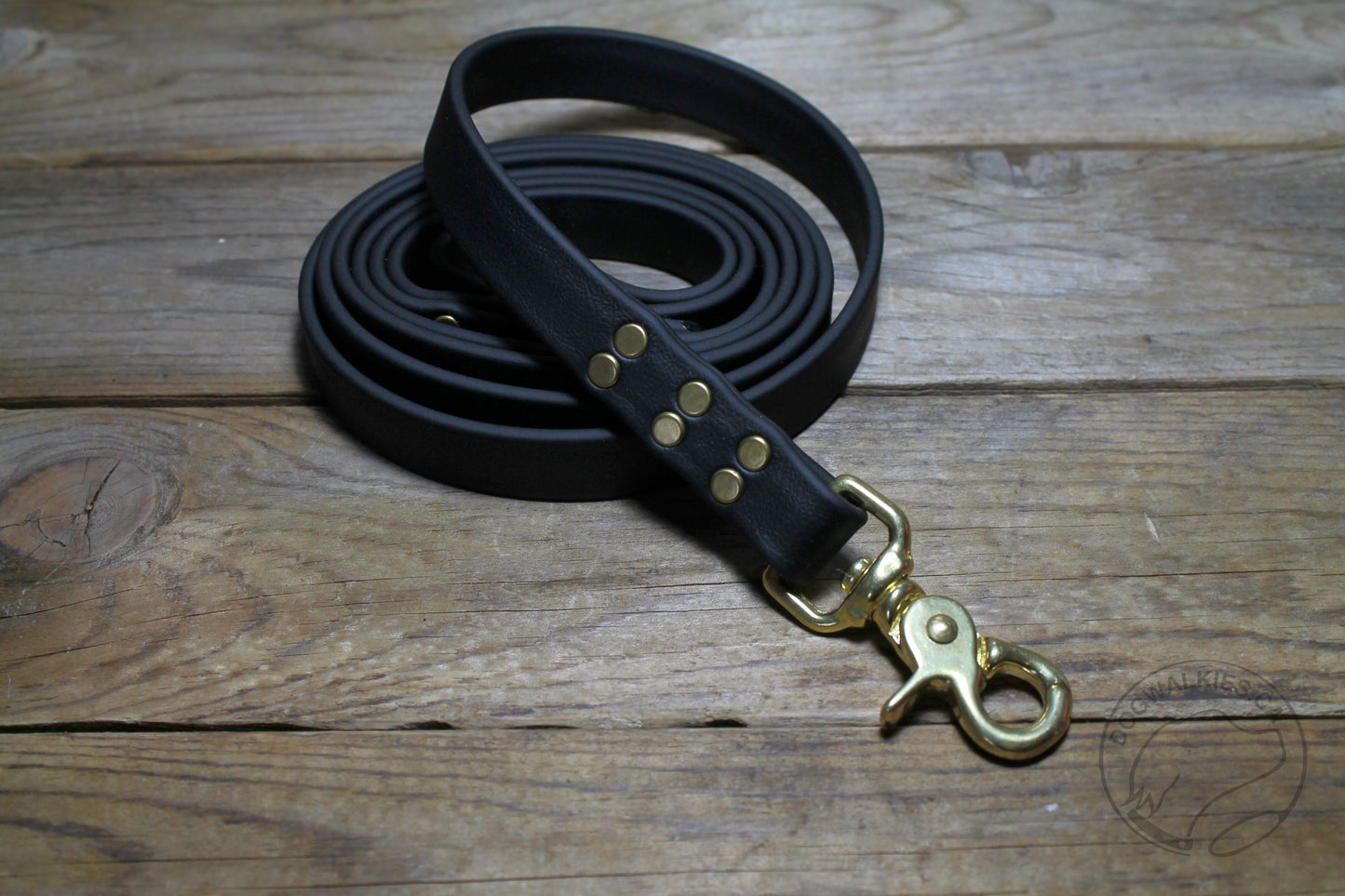 Jet Black Biothane Large Dog Leash