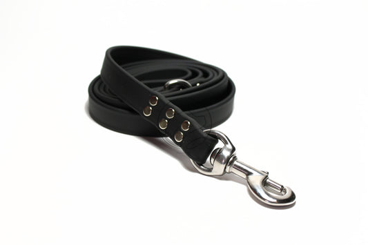 Jet Black Biothane Large Dog Leash