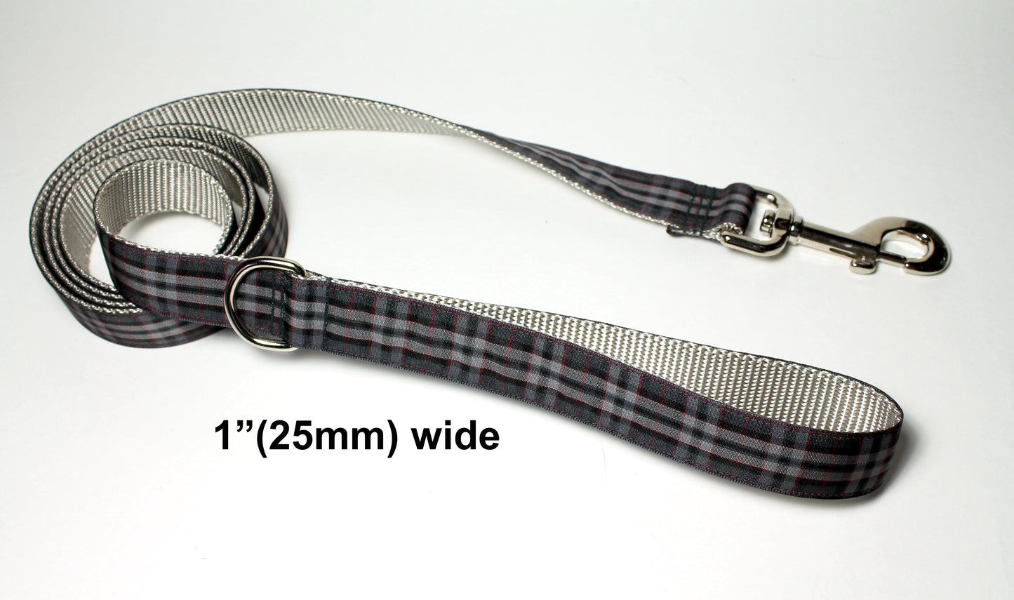 Tartan Dog Leash - Pride of Scotland Silver Tartan
