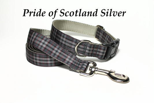 Pride of Scotland Silver tartan - dog collar
