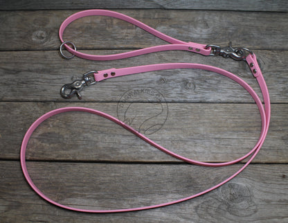 Two Section Leash, Handle with Drag Line - Biothane Dog Leash 12mm (1/2") wide