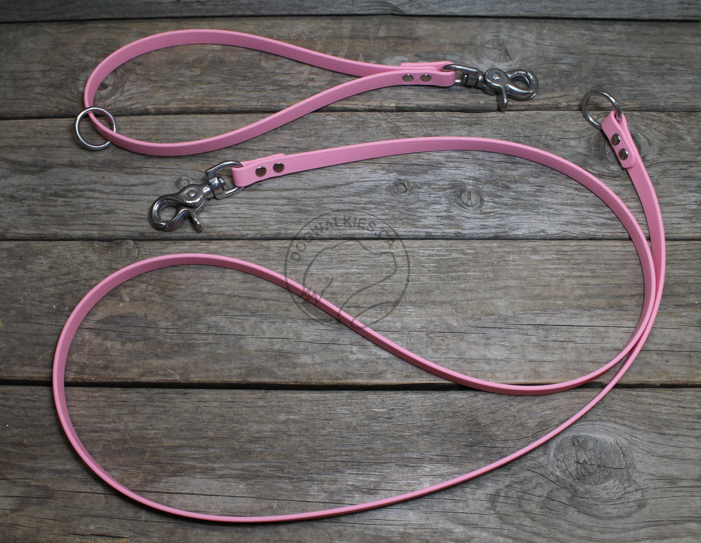 Two Section Leash, Handle with Drag Line - Biothane Dog Leash 12mm (1/2") wide