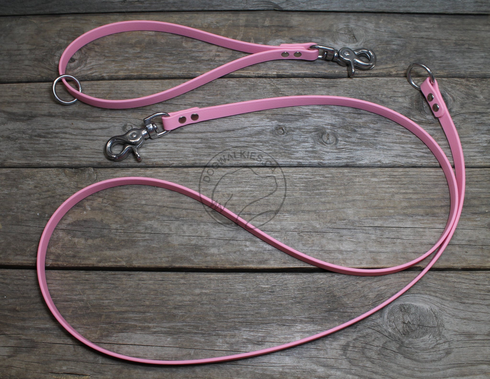 Two Section Leash, Handle with Drag Line - Biothane Dog Leash 12mm (1/2") wide