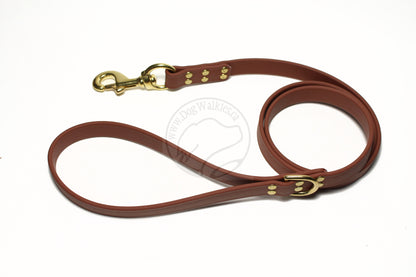 Milk Chocolate Brown Biothane Large Dog Leash