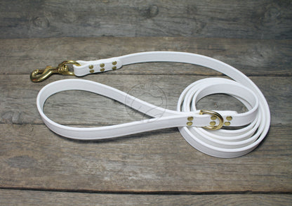 Snow White Biothane Large Dog Leash