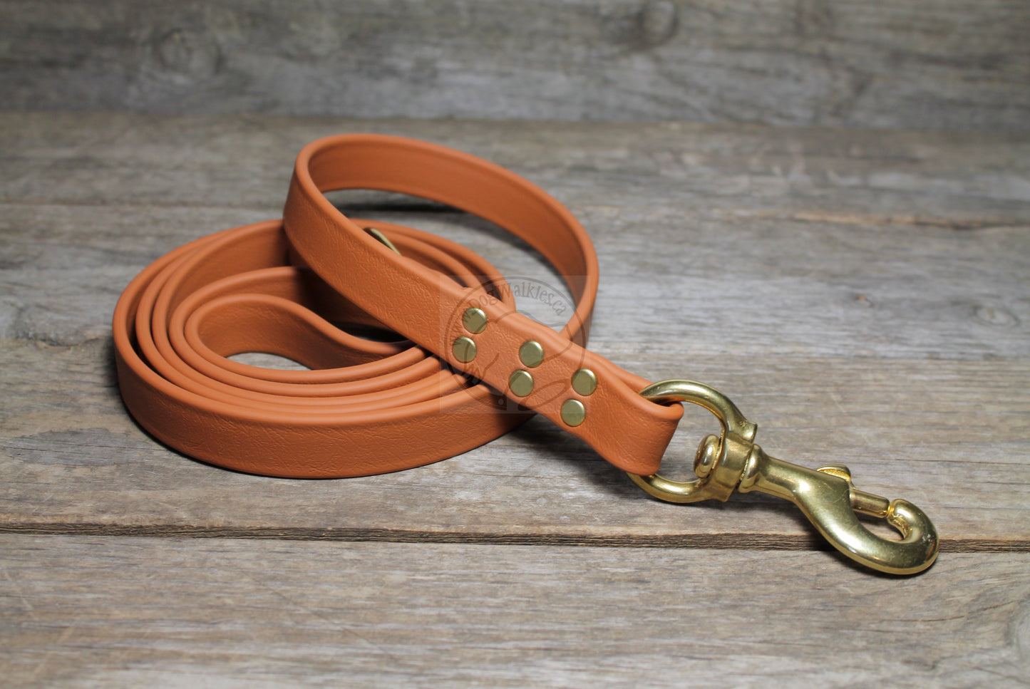 Caramel Brown Biothane Large Dog Leash