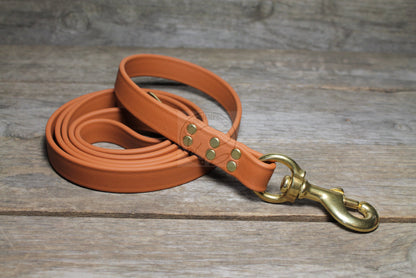 Caramel Brown Biothane Large Dog Leash
