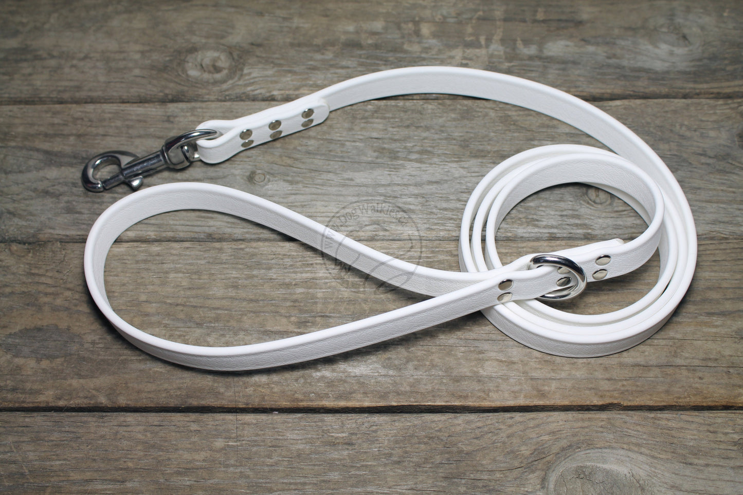 Snow White Biothane Large Dog Leash