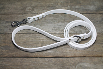 Snow White Biothane Large Dog Leash