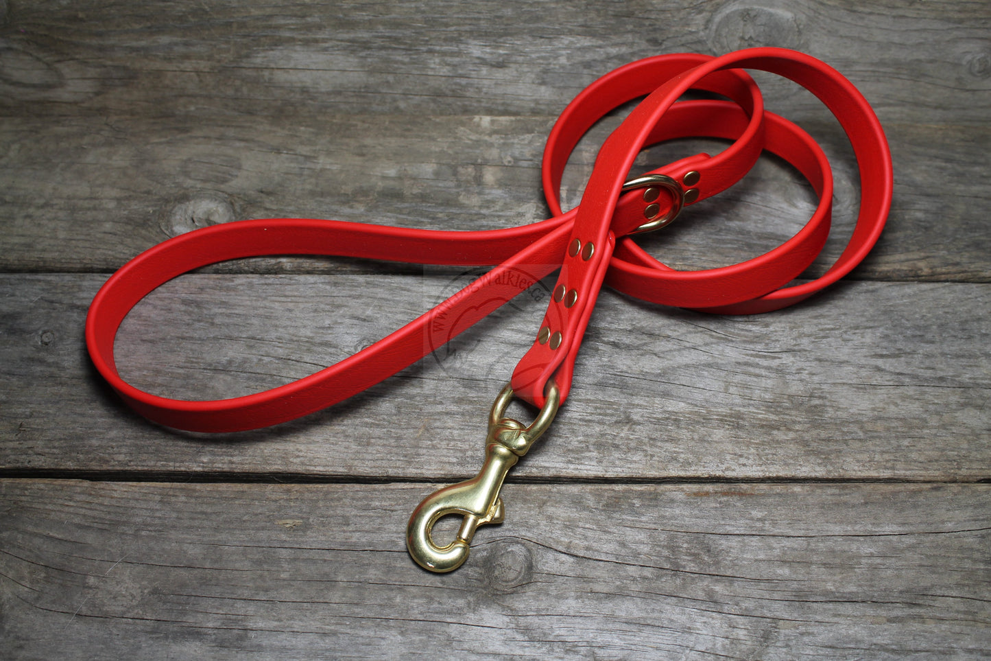 Poppy Red Biothane Large Dog Leash