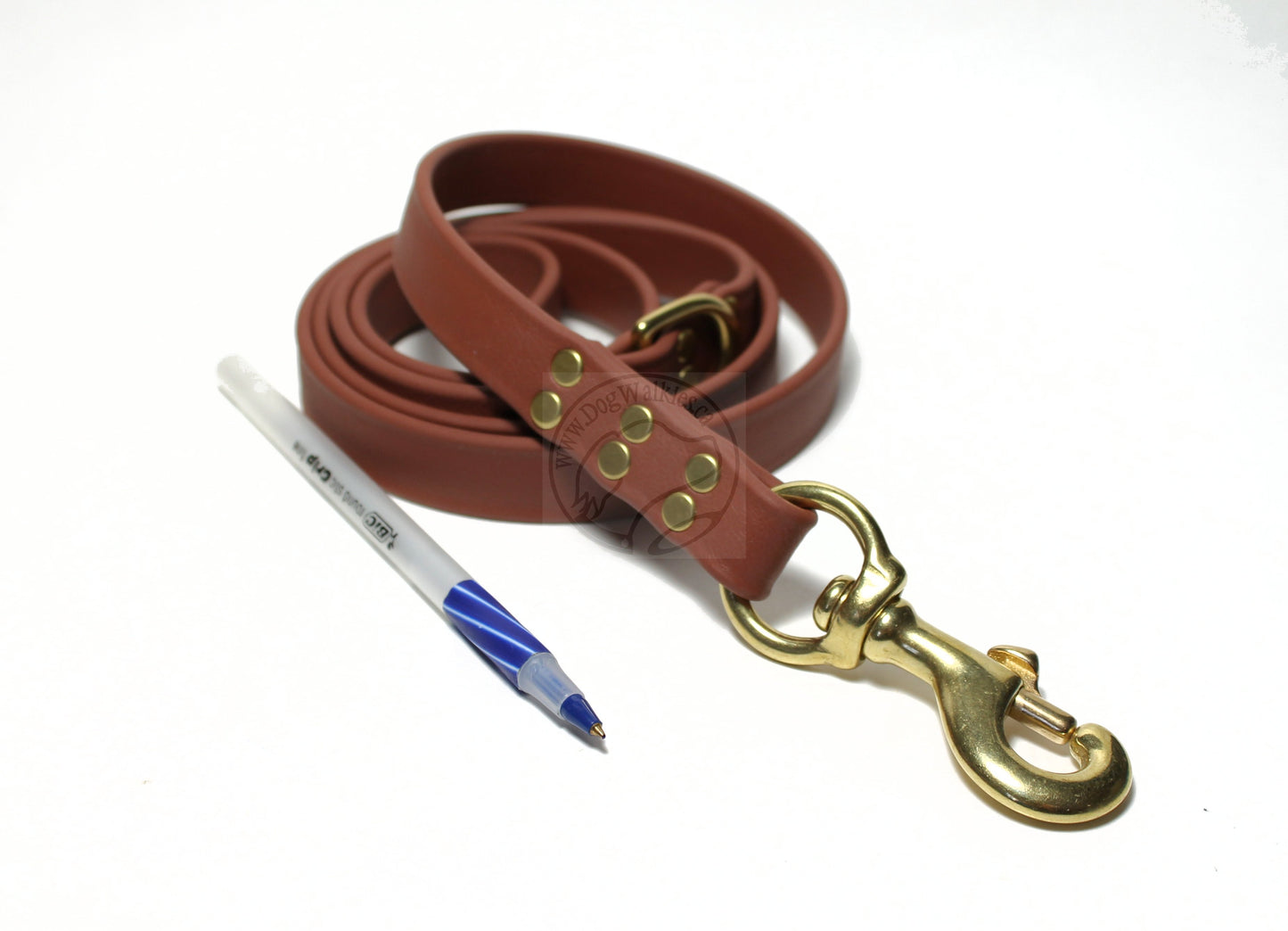 Milk Chocolate Brown Biothane Large Dog Leash
