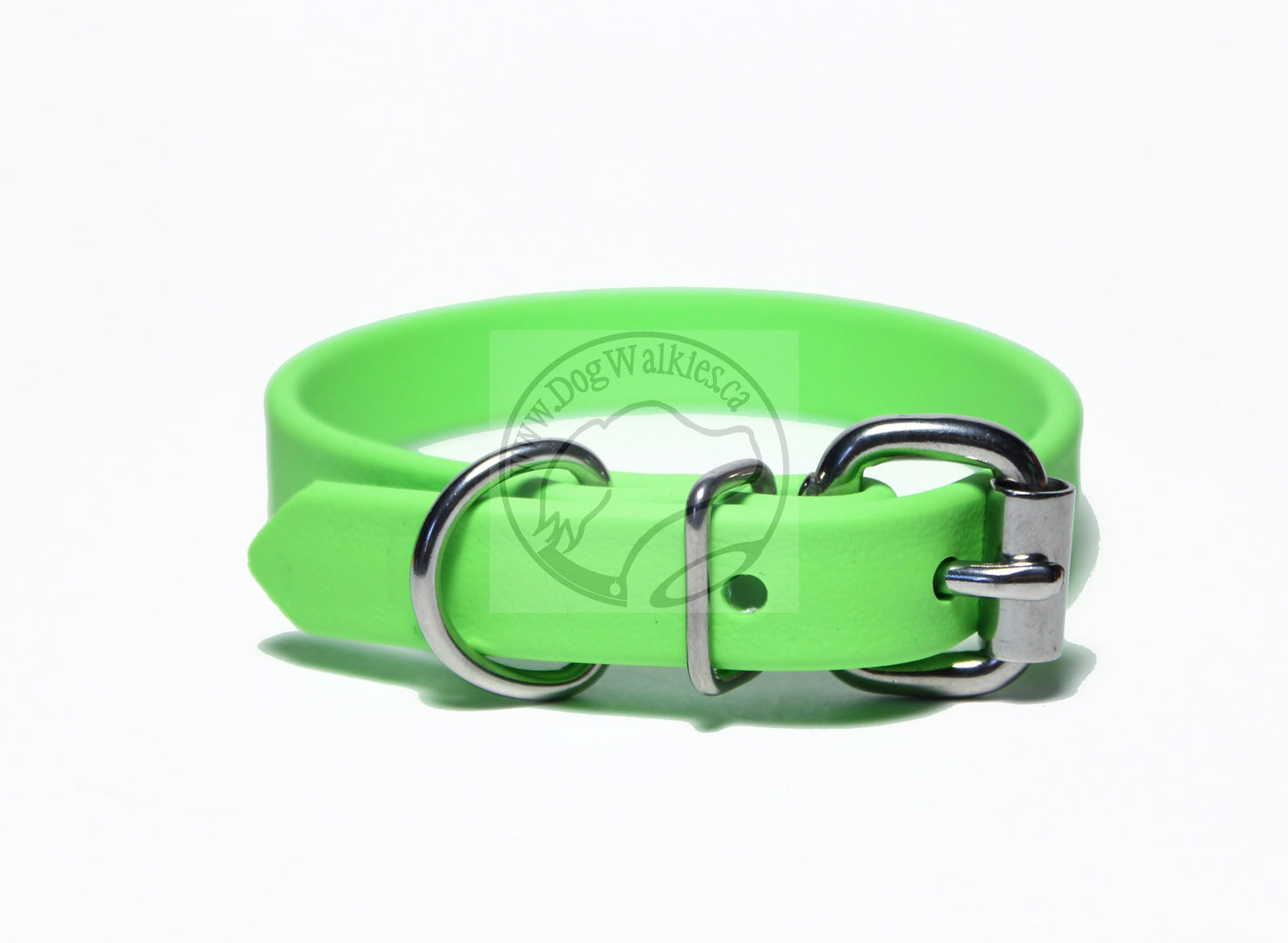 Lime Green Biothane Dog Collar - 5/8"(16mm) wide