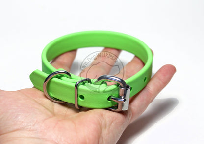 Lime Green Biothane Dog Collar - 5/8"(16mm) wide
