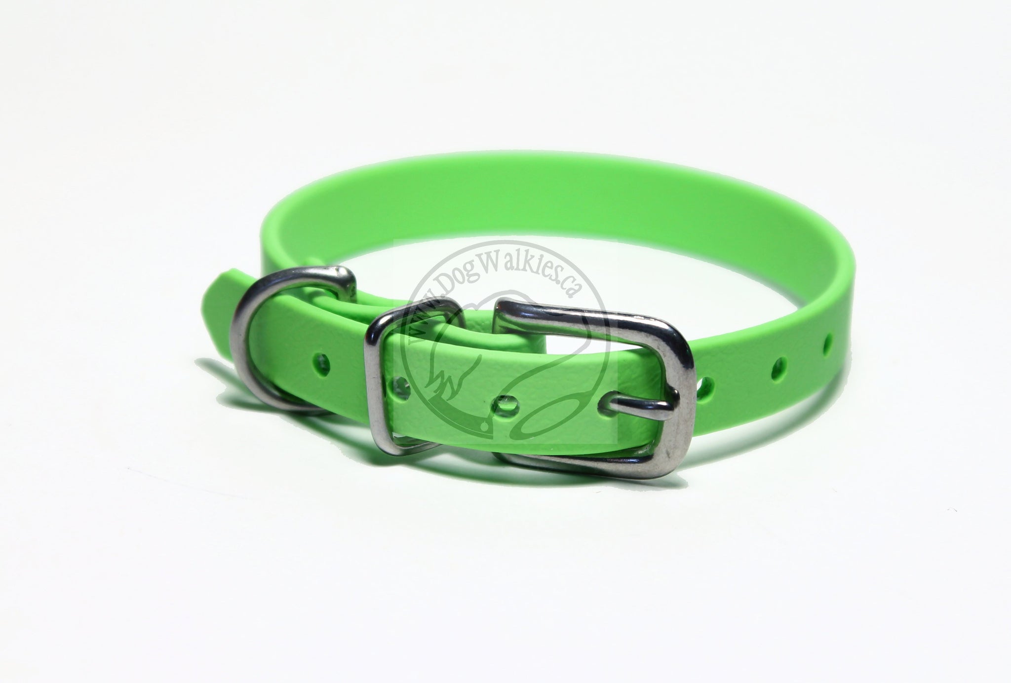Lime Green Biothane Small Dog Collar - 1/2" (12mm) wide