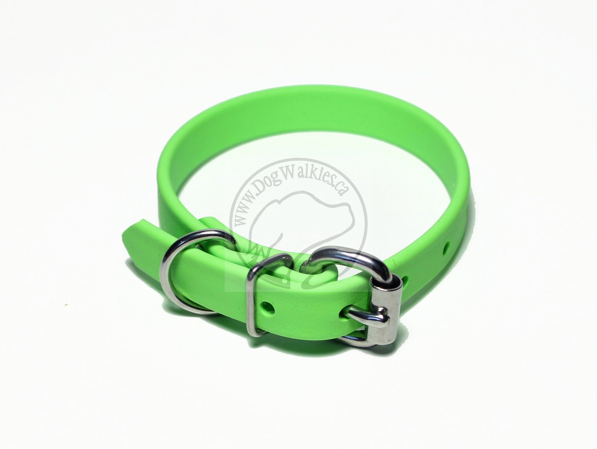 Lime Green Biothane Dog Collar - 5/8"(16mm) wide