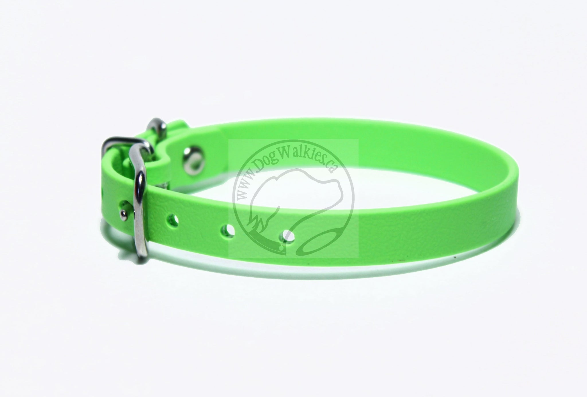 Lime Green Biothane Small Dog Collar - 1/2" (12mm) wide