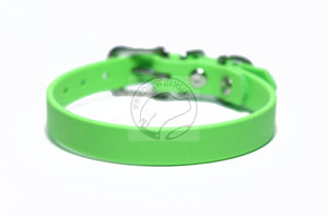 Lime Green Biothane Small Dog Collar - 1/2" (12mm) wide