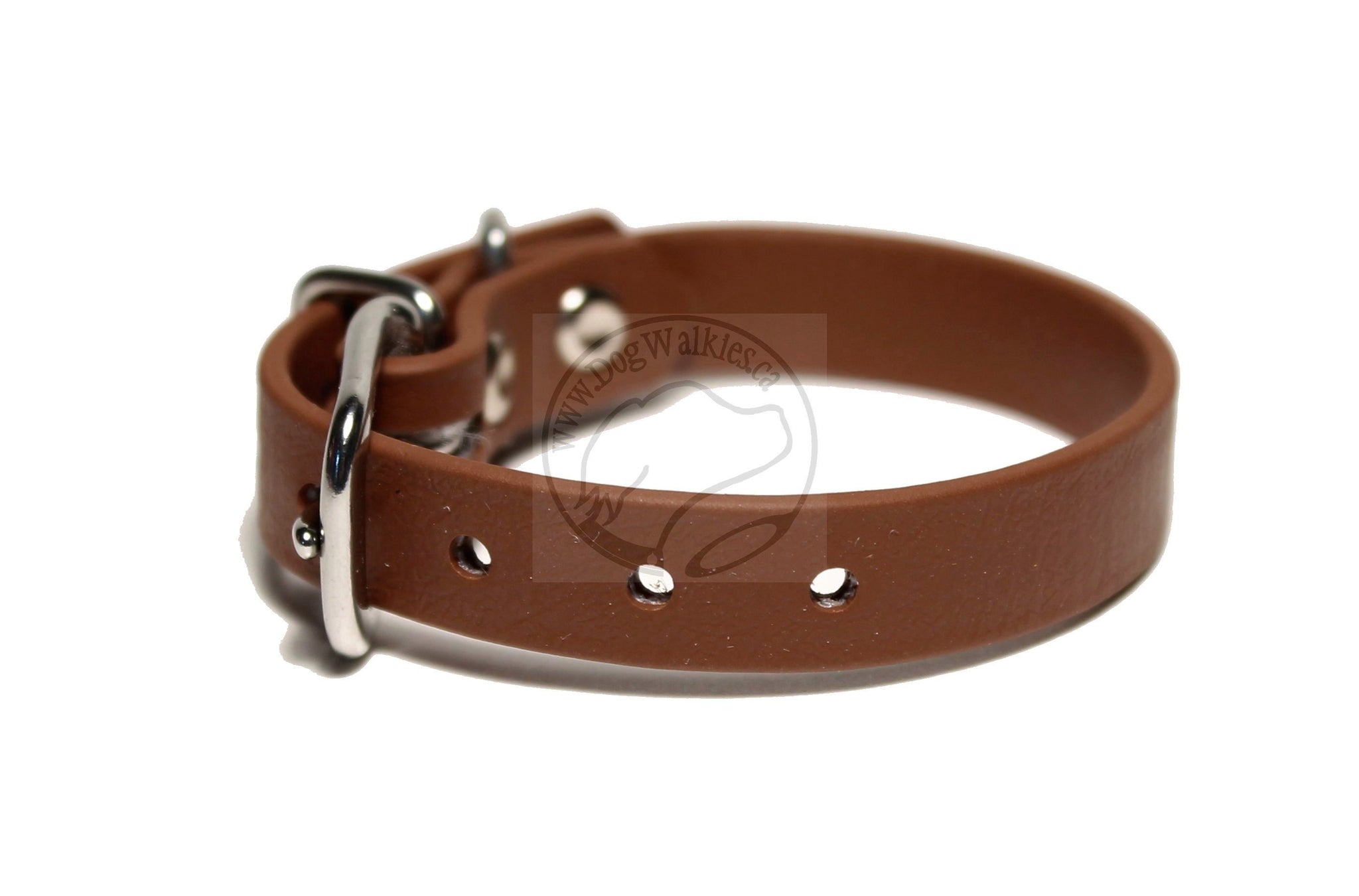 Milk Chocolate Brown Biothane Small Dog Collar - 1/2" (12mm) wide