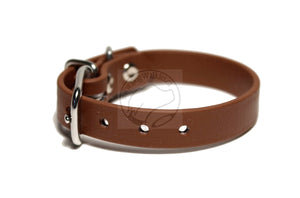 Milk Chocolate Brown Biothane Small Dog Collar - 1/2" (12mm) wide