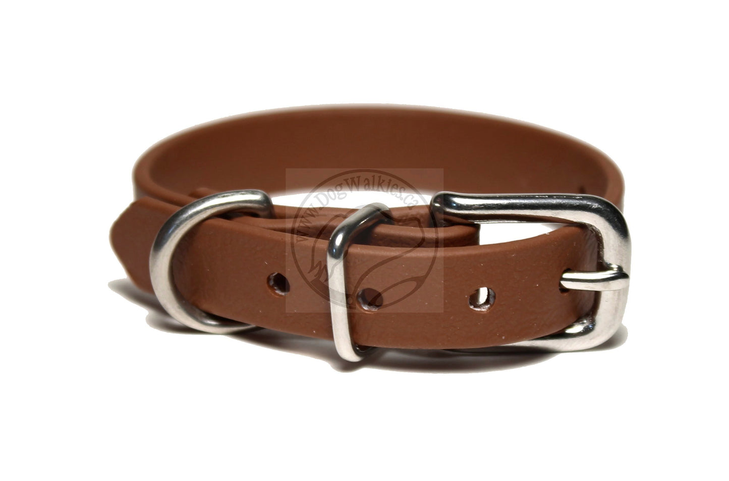 Milk Chocolate Brown Biothane Small Dog Collar - 1/2" (12mm) wide