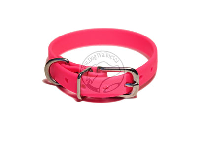 Neon Pink Biothane Small Dog Collar - 1/2" (12mm) wide