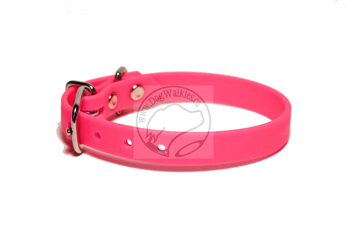 Neon Pink Biothane Small Dog Collar - 1/2" (12mm) wide