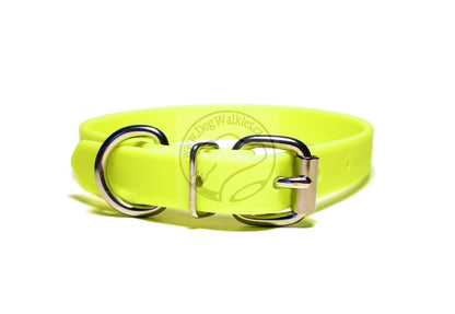 Neon Yellow Biothane Dog Collar - 3/4" (20mm) wide