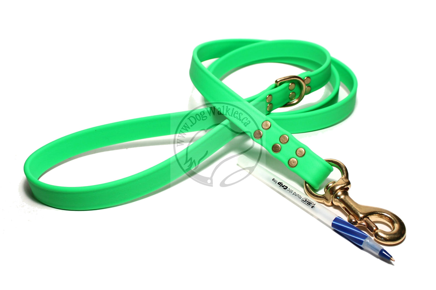 Neon Apple Green Biothane Large Dog Leash