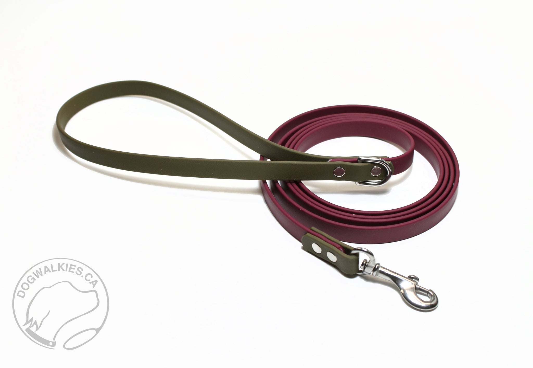 Two Tone Biothane Dog Leash - 1/2" (12mm) wide - Thin leash