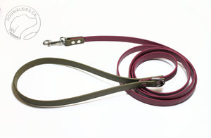 Two Tone Biothane Dog Leash - 1/2" (12mm) wide - Thin leash