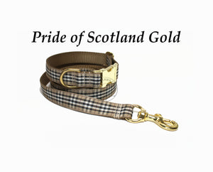 Pride of Scotland Gold tartan - dog collar